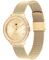 Tommy Hilfiger Women's Quartz Gold-Tone Stainless Steel Mesh Watch 32mm