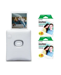 Fujifilm Instax Square Link Instant Printer (White) with instax Film(40 Expr)