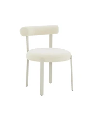 Tov Furniture 1 Pc. Textured Velvet Bolster Back Dining Chair