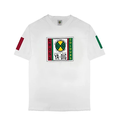 Cross Colours Men's Label Logo T- shirt