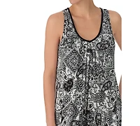 Ellen Tracy Women's Printed Sleeveless Nightgown