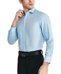 Perry Ellis Men's Modern-Fit Lux Twill Solid Dress Shirt