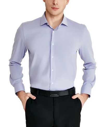 Tallia Men's Slim-Fit Solid Poplin Dress Shirt