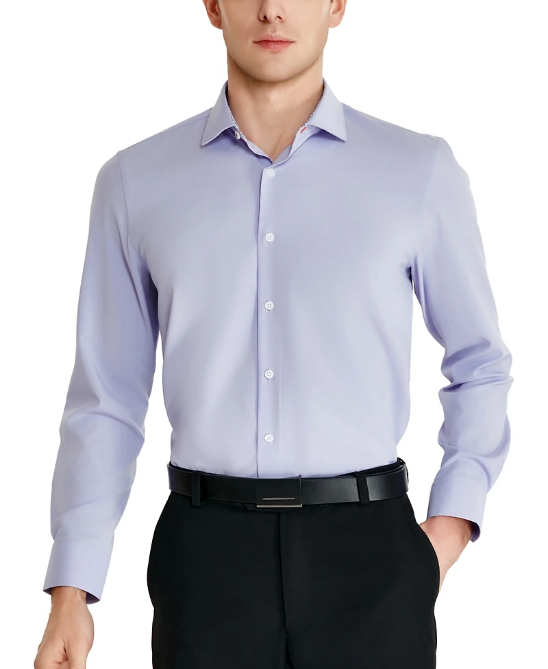 Tallia Men's Slim-Fit Solid Poplin Dress Shirt