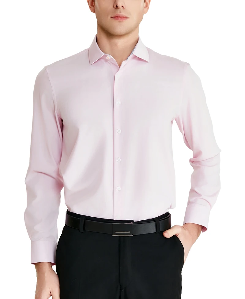 Tallia Men's Slim-Fit Solid Poplin Dress Shirt