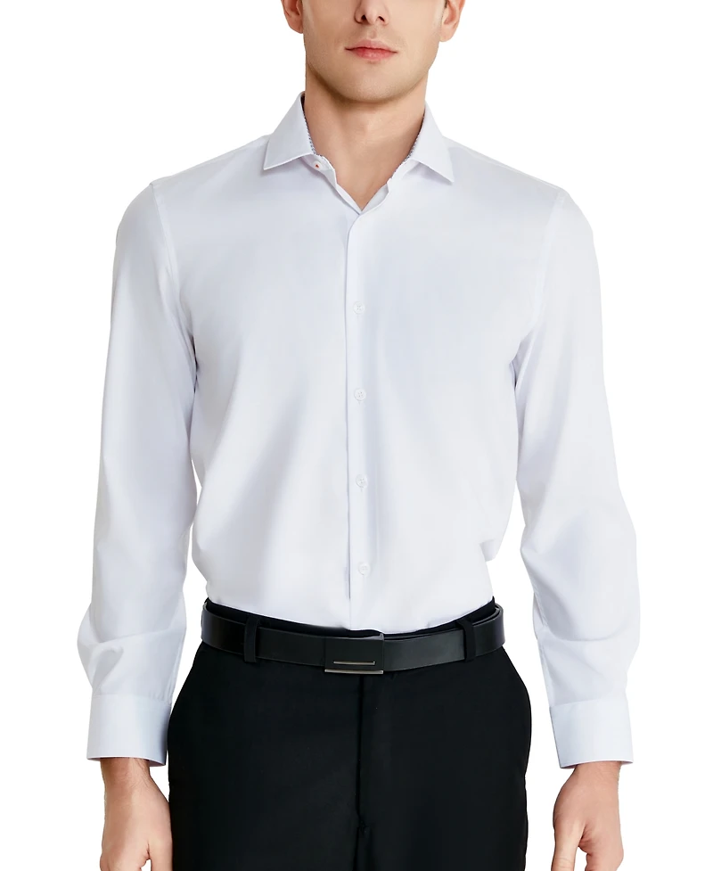 Tallia Men's Slim-Fit Solid Poplin Dress Shirt