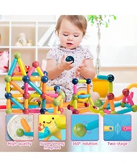 Contixo -Kids Toy Magnetic Stix Stick -68 Pcs 3D Building Blocks Stem Construction
