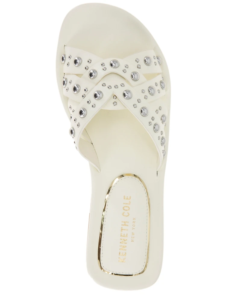 Kenneth Cole New York Women's Jula Stud Slip On Flat Sandals
