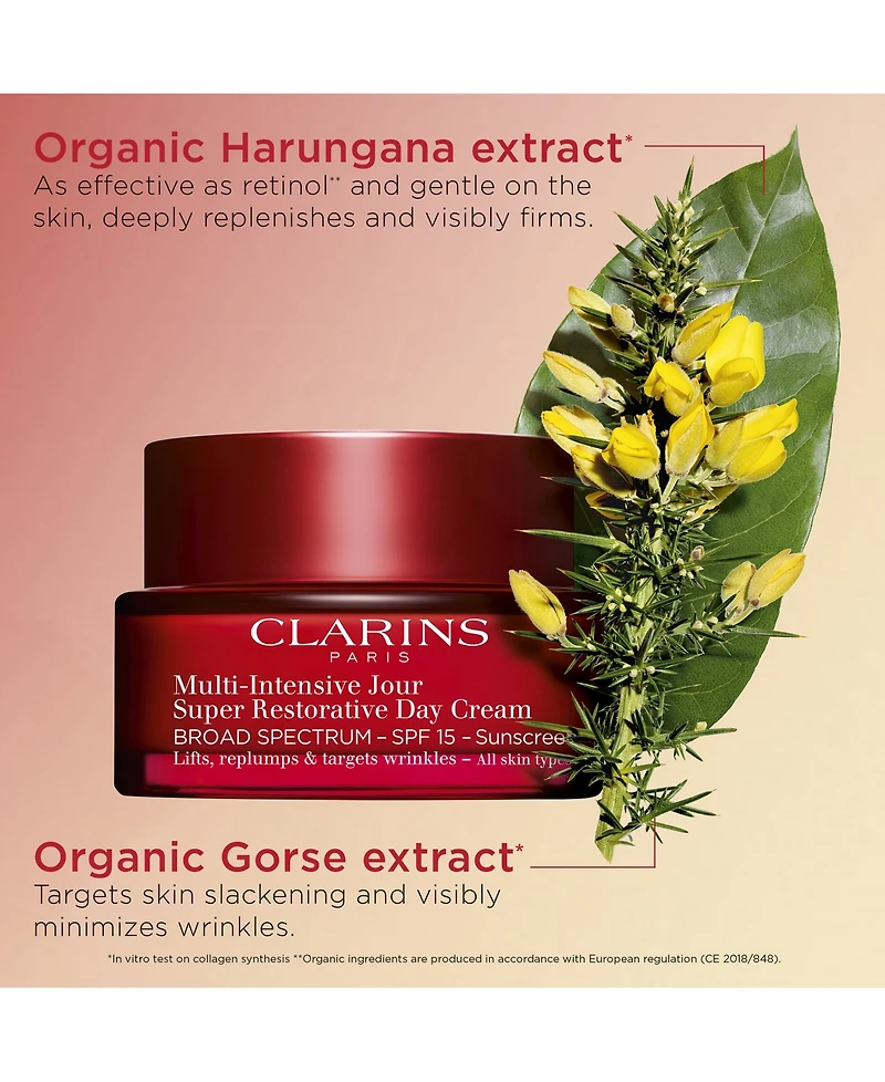 Clarins Super Restorative Day Moisturizer With Spf 15 Sunscreen