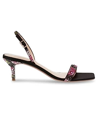 Betsey Johnson Women's Rebel Slingback Kitten Heel Evening Sandals