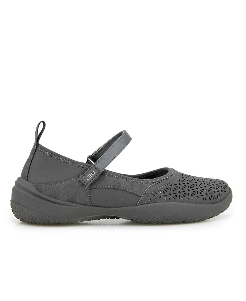 Jbu Women's Dandelion Hook and Loop Closure Sporty Flat Shoe