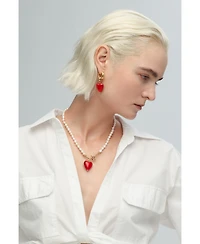 Esmee Glaze Heart Dangle Earrings