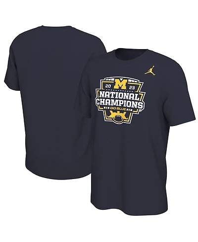 Men's Jordan Navy Michigan Wolverines College Football Playoff 2023 National Champions Team T-shirt