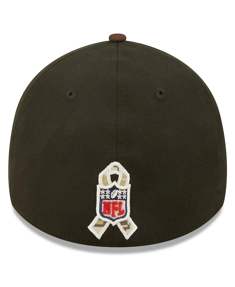 Men's New Era Black, Brown Cleveland Browns 2022 Salute To Service 39THIRTY Flex Hat