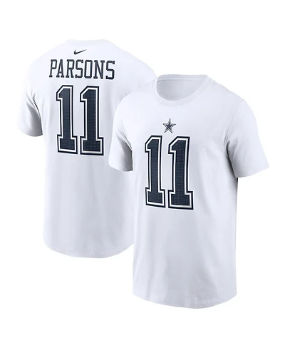 Men's Nike Micah Parsons White Dallas Cowboys Player Name and Number T-shirt