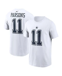 Men's Nike Micah Parsons White Dallas Cowboys Player Name and Number T-shirt