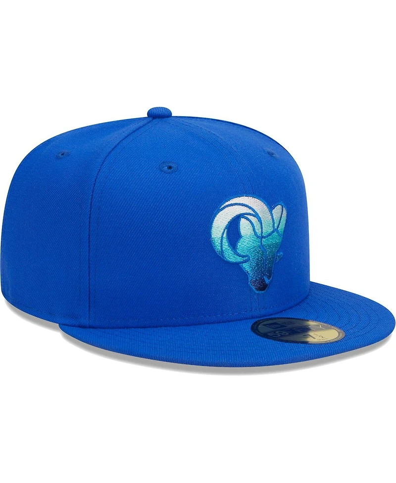 Men's New Era Royal Los Angeles Rams Gradient 59FIFTY Fitted Hat