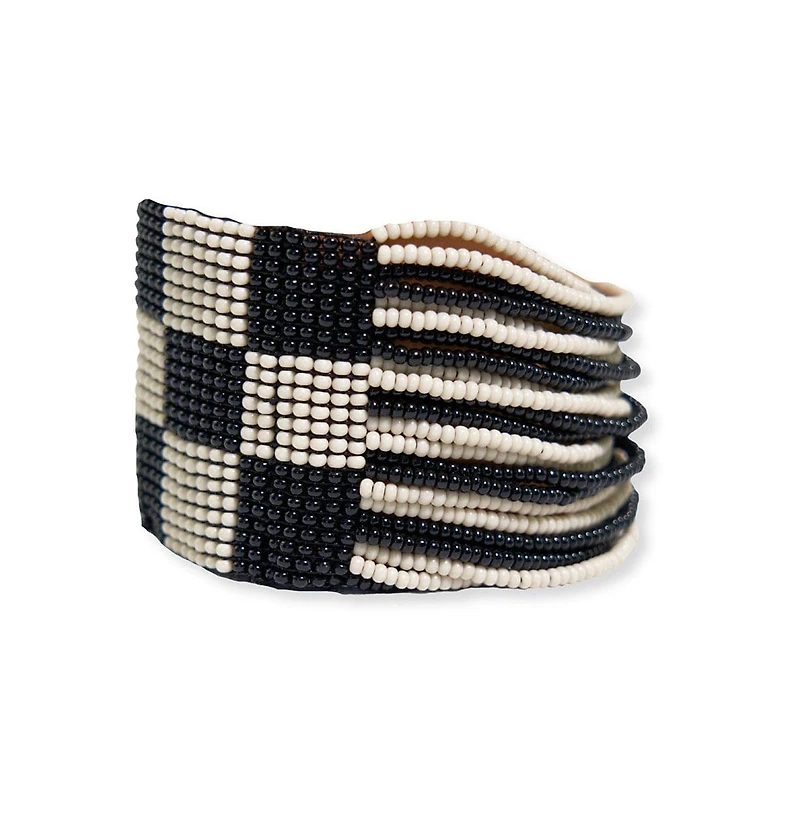 Ink + Alloy Olive Multi Layer Beaded Stretch Bracelet
