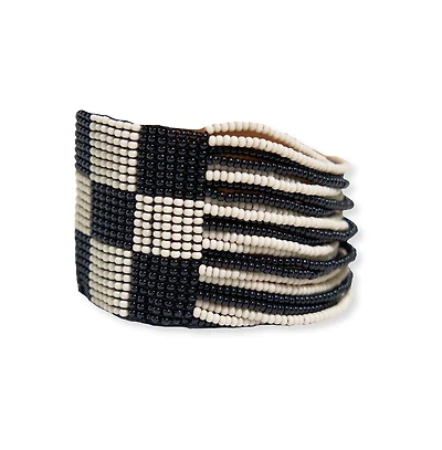 Ink + Alloy Olive Multi Layer Beaded Stretch Bracelet