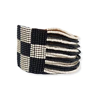 Ink + Alloy Olive Multi Layer Beaded Stretch Bracelet