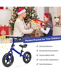 Kids Balance Bike No Pedal Training Bicycle w/ Adjustable Handlebar & Seat