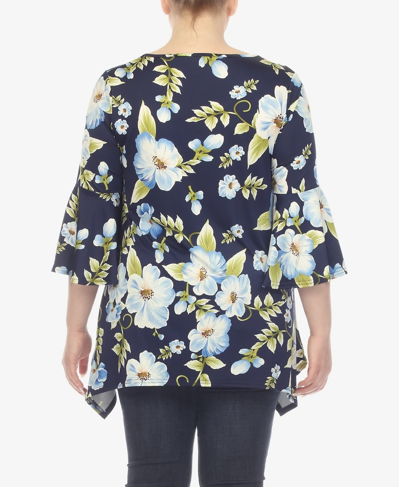 White Mark Plus Blanche Tunic Top