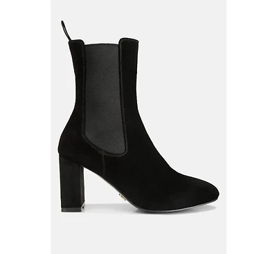 Gaven Womens Suede High Ankle Chelsea Boots