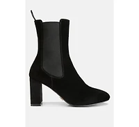Gaven Womens Suede High Ankle Chelsea Boots