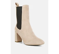 Gaven Womens Suede High Ankle Chelsea Boots