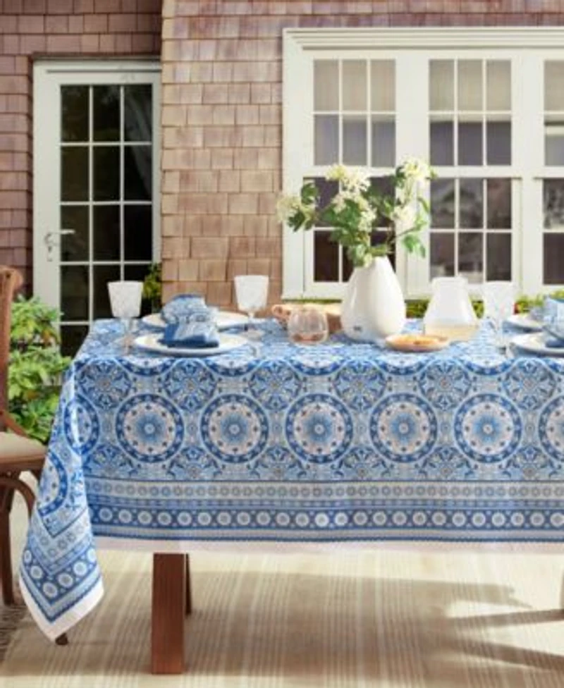 Vietri Medallion Blue Block Print Collection