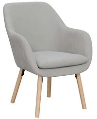 Convenience Concepts 25.25" Faux Linen Charlotte Wingback Accent Armchair