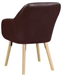 Convenience Concepts 25.25" Faux Leather Charlotte Wingback Upholstered Accent Armchair