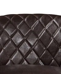 Convenience Concepts 27.75" Faux Leather Roosevelt Accent Chair with Ottoman