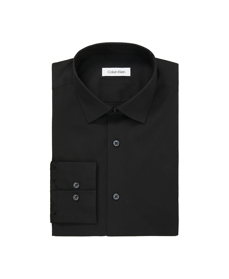 Calvin Klein Men's Refined Cotton Stretch Regular Fit Dress Shirt