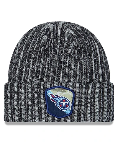 Men's New Era Black Tennessee Titans 2023 Salute To Service Cuffed Knit Hat