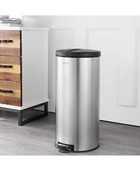 Oscar Round Step-Open Trash Can with Mini Trash Can