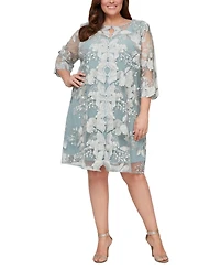 Alex Evenings Plus Embroidered Jacket Dress