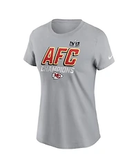 Women's Nike Gray Kansas City Chiefs 2023 Afc Champions Iconic T-shirt