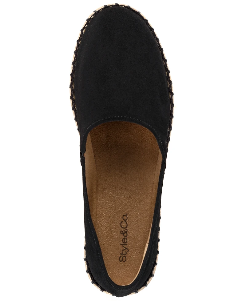 Style & Co Women's Reevee Stitched-Trim Espadrille Flats, Created for Macy's