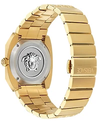 Versace Men's Swiss Gold Ion Plated Stainless Steel Bracelet Watch 44mm