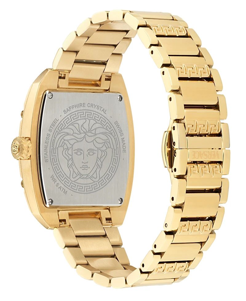 Versace Women's Swiss Gold Ion-Plated Stainless Steel Bracelet Watch 45x36mm