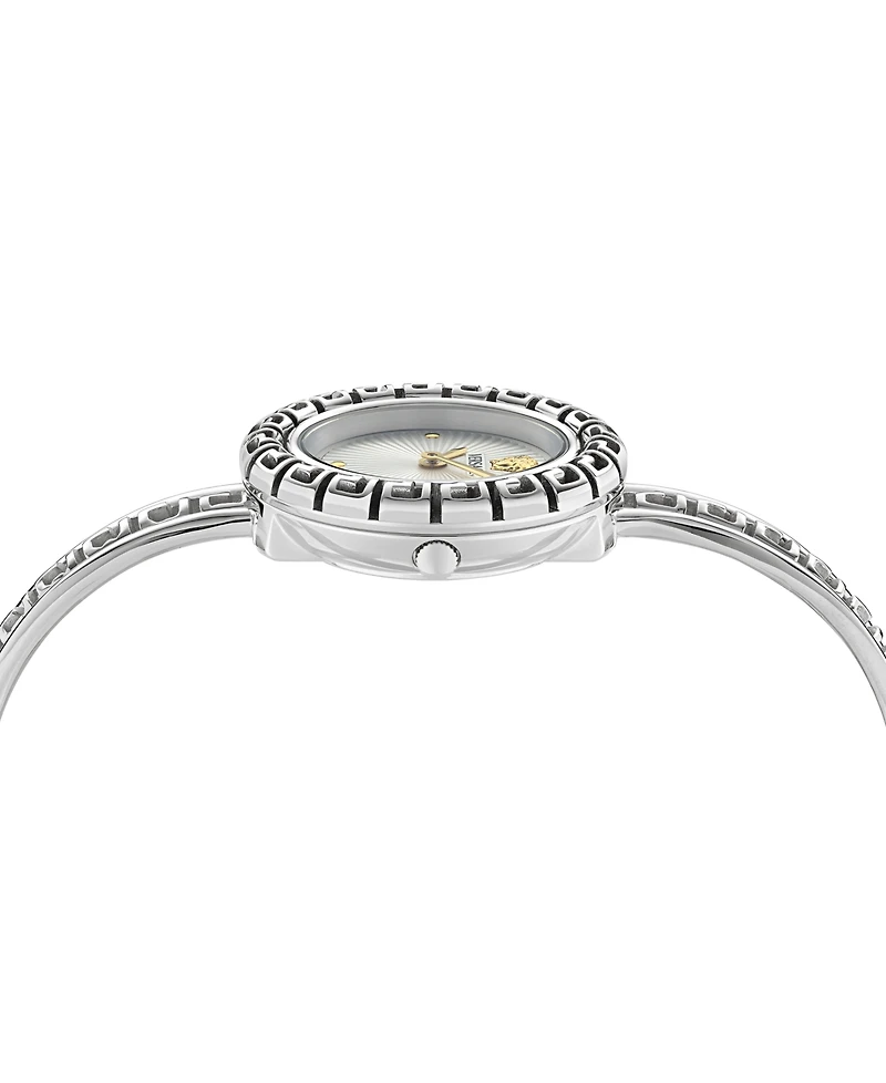 Versace Women's Swiss Stainless Steel Bangle Bracelet Watch 28mm Set