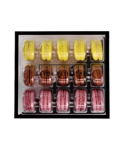 Savor Patisserie The Dairy Free Collection French Macarons, 15 Count Box