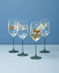 Lenox Butterfly Meadow Wine Glasses, Set of 4