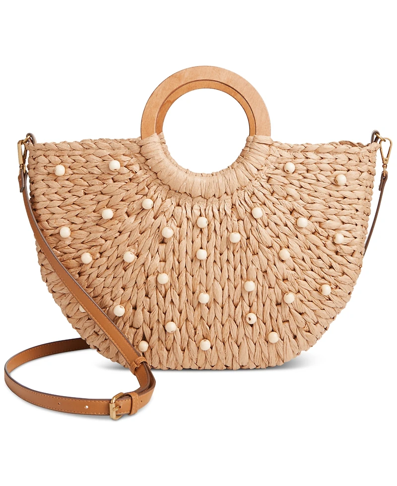 Style & Co Straw Tote Crossbody, Exclusively at Macy's