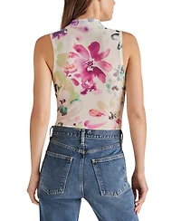 Steve Madden Women's Dalia Floral-Print Draped-Neck Bodysuit