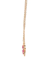 Lab-Grown Pink Sapphire Openwork Butterfly 18" Pendant Necklace (1/2 ct. t.w.) in 14k Rose Gold-Plated Sterling Silver
