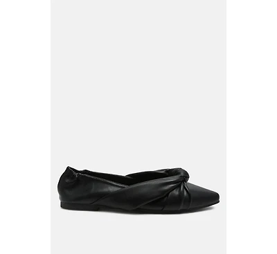 London Rag norma knot detail elasticated ballet flats