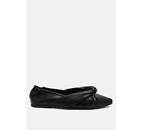 London Rag norma knot detail elasticated ballet flats