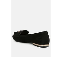 atrika faux suede tassel loafers